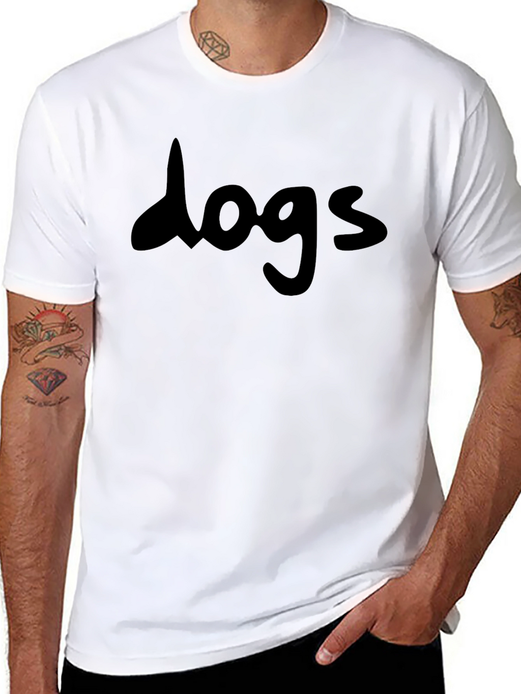 Dogs Black Graphic Tee - Casual Style