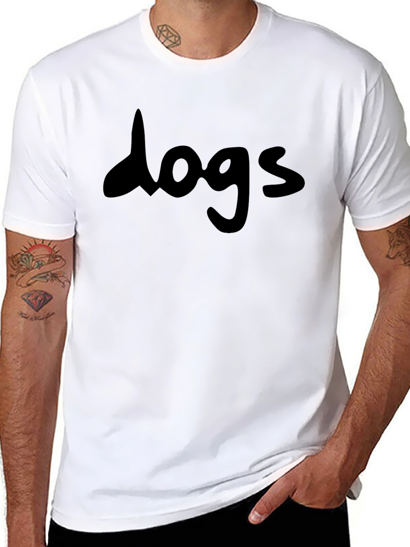 Dogs Black Graphic Tee - Casual Style