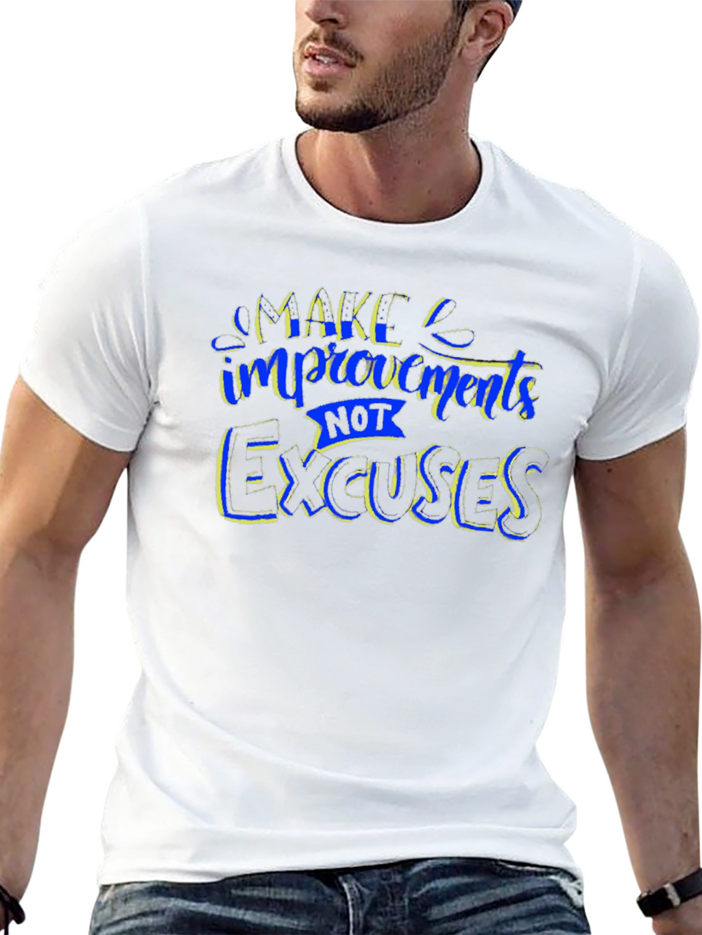 Motivational Graphic T-Shirt - Make Improvements