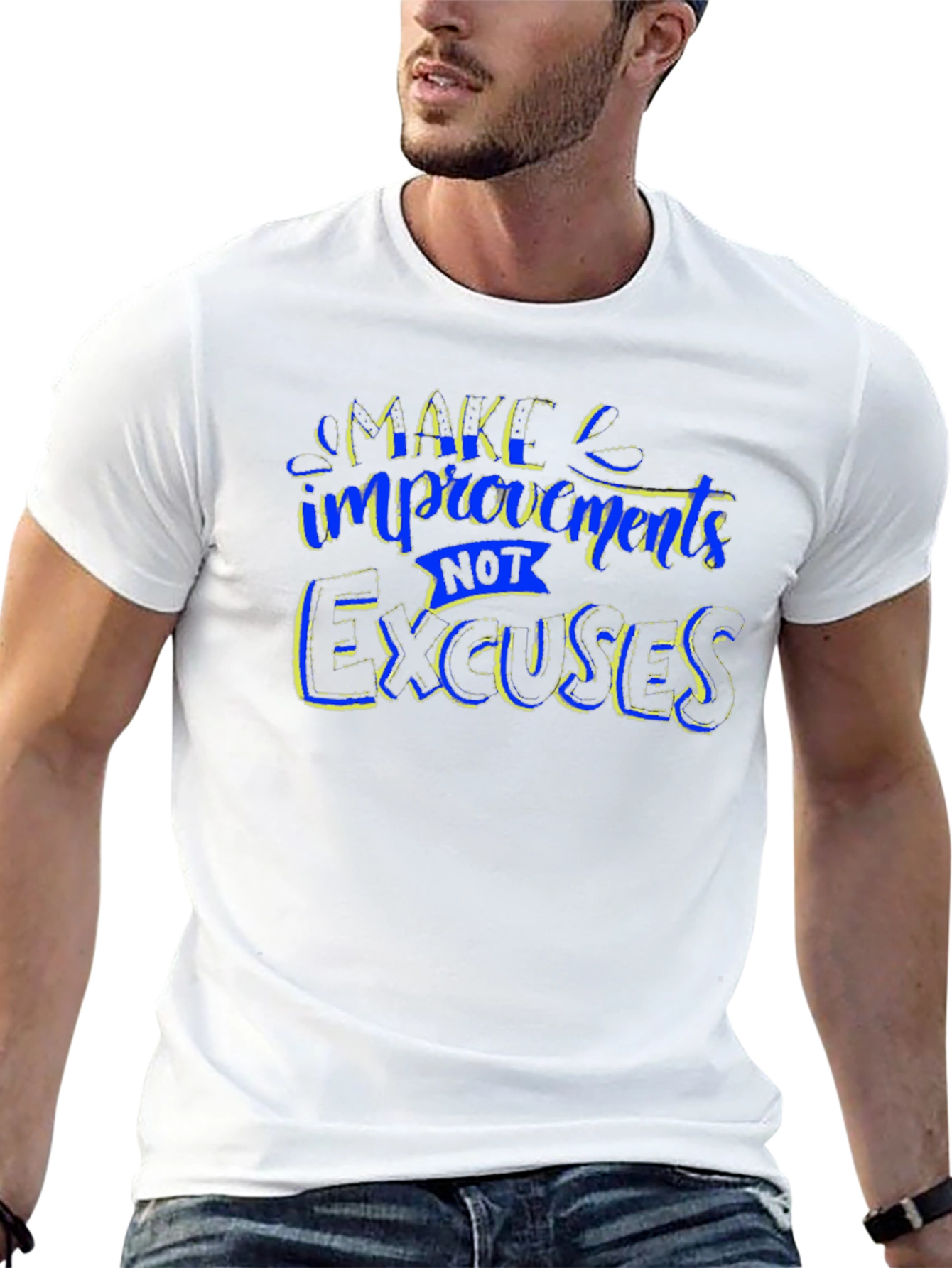 Motivational Graphic T-Shirt - Make Improvements