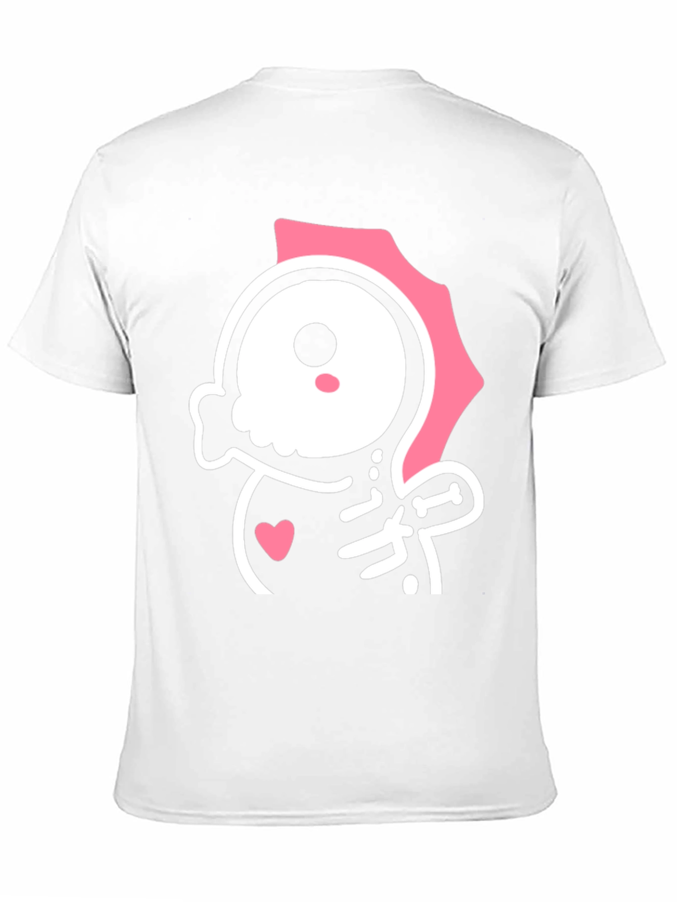 Cute Kawaii Skull T-Shirt - Pink and Black