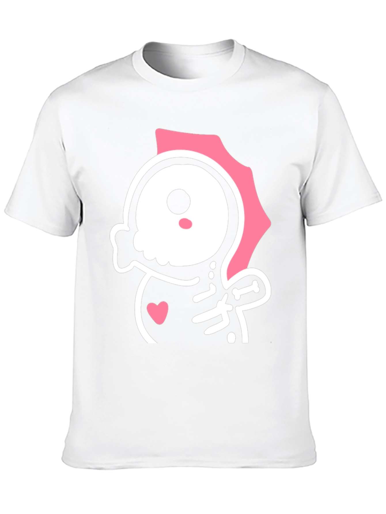 Cute Kawaii Skull T-Shirt - Pink and Black