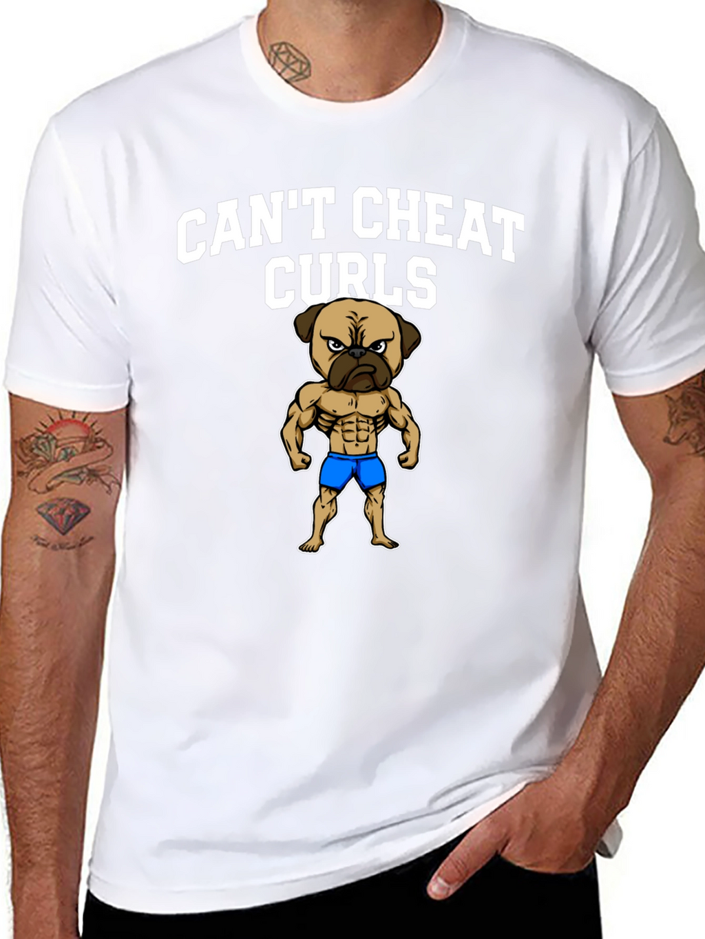 Cant Cheat Curls Pug T-Shirt