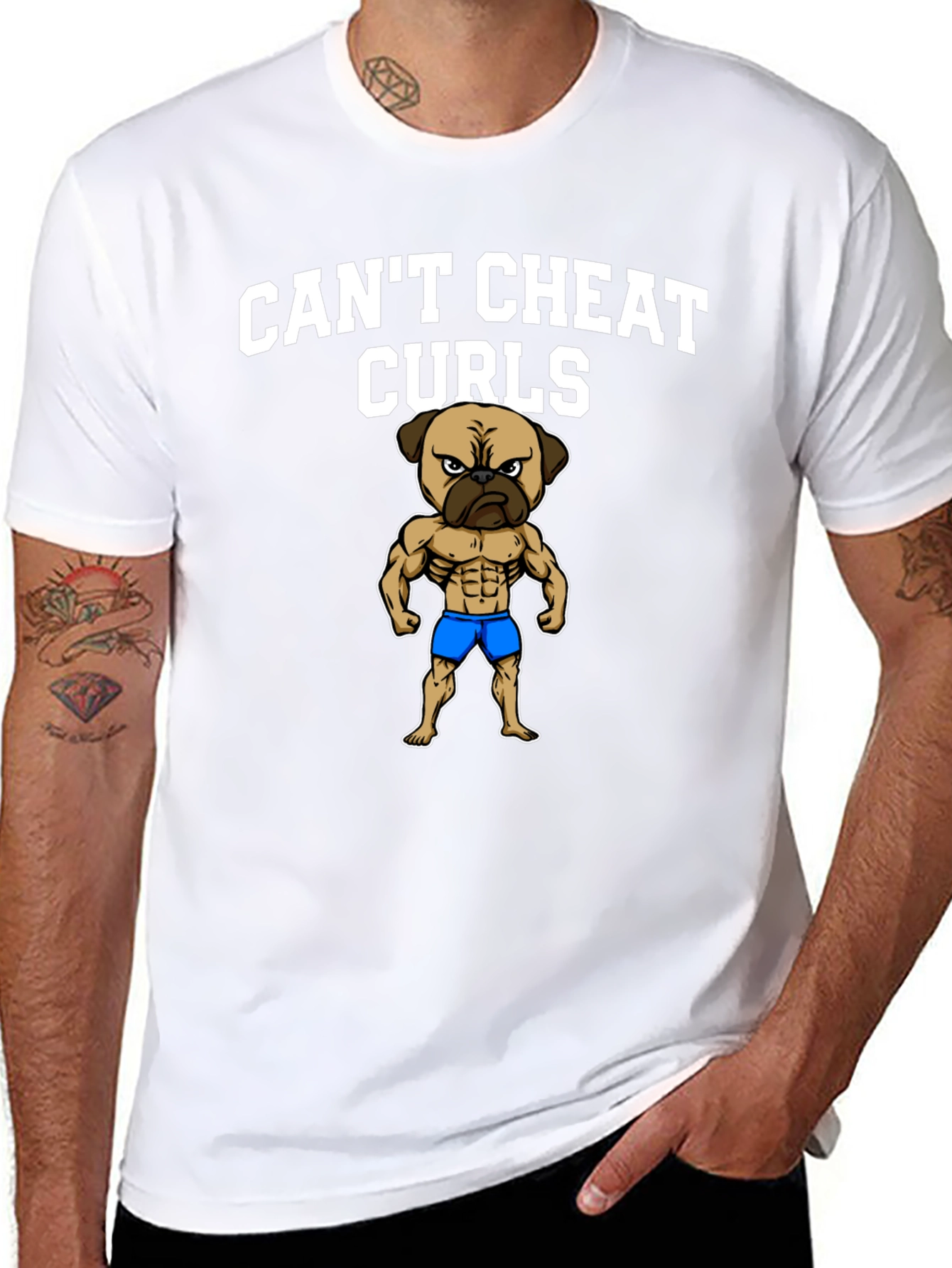 Cant Cheat Curls Pug T-Shirt