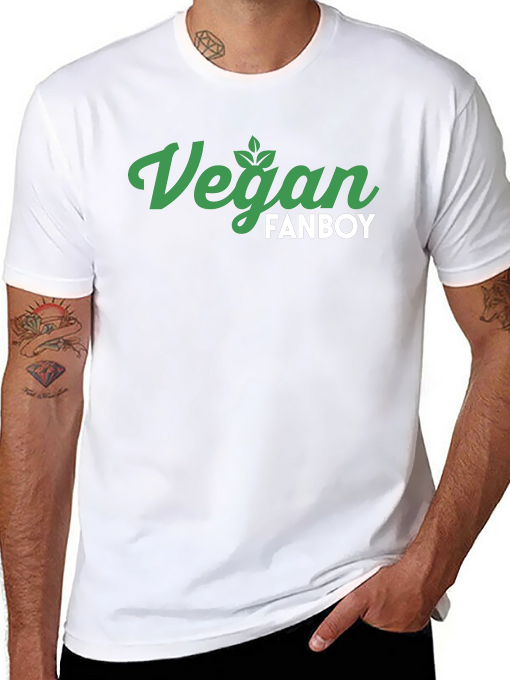 Vegan Fanboy Graphic T-Shirt - Black
