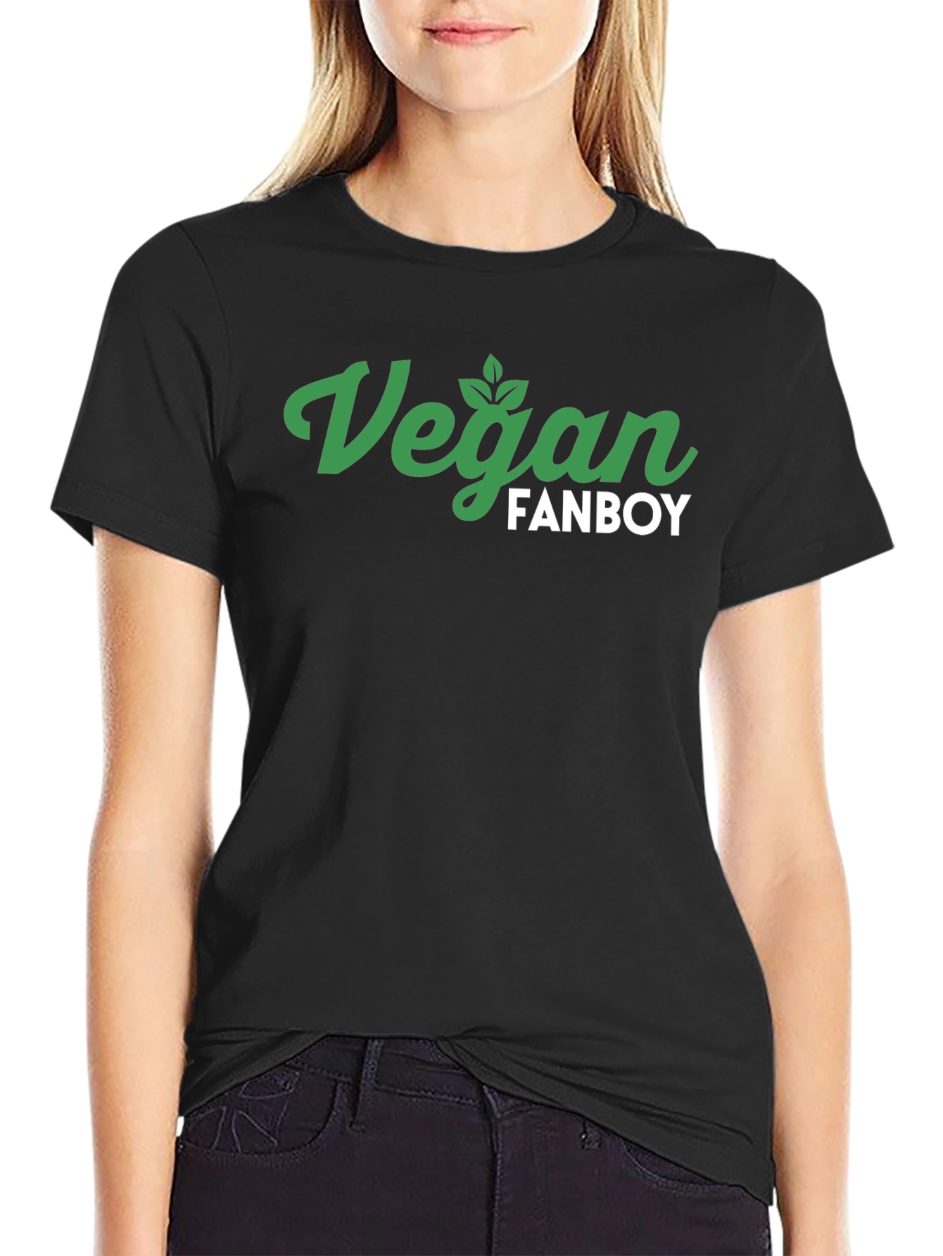 Vegan Fanboy Graphic T-Shirt - Black