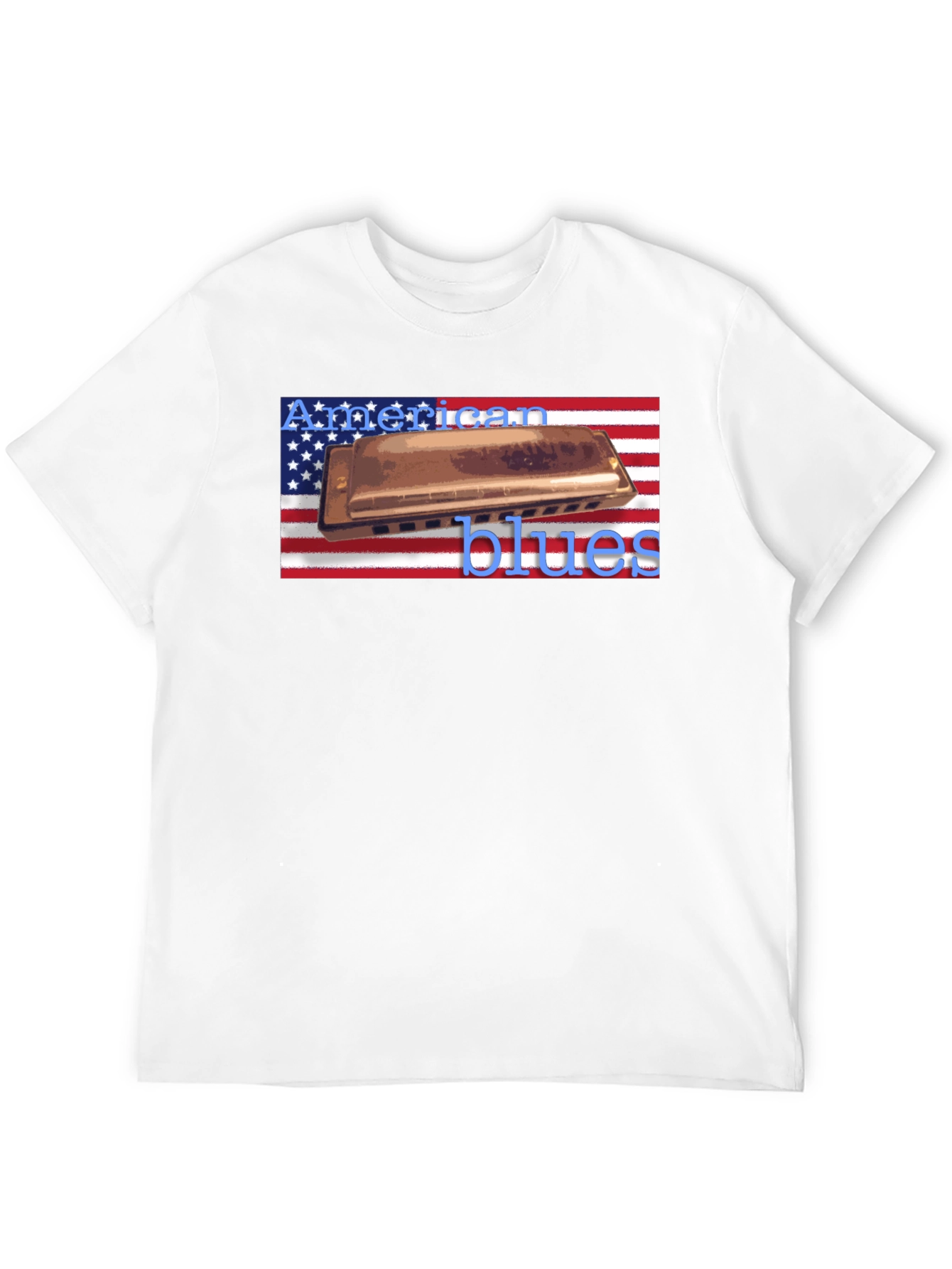 American Blues Harmonica T-Shirt