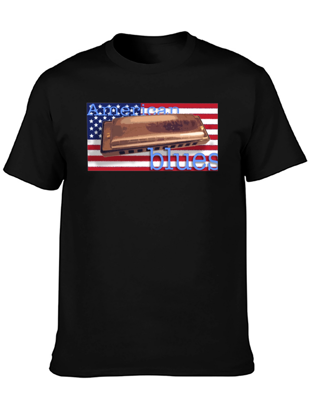 American Blues Harmonica T-Shirt