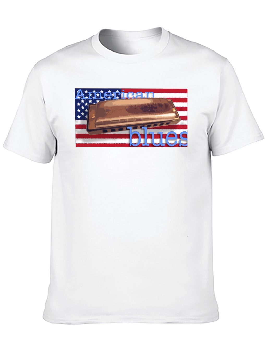 American Blues Harmonica T-Shirt