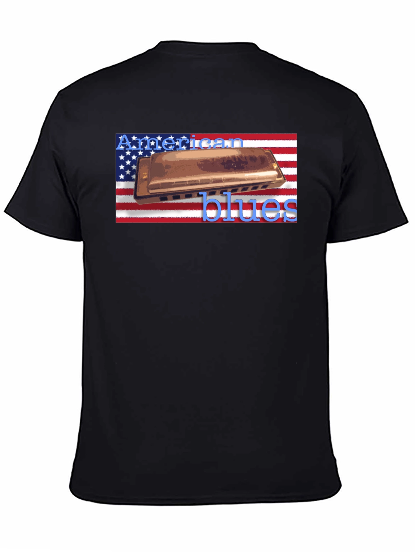 American Blues Harmonica T-Shirt