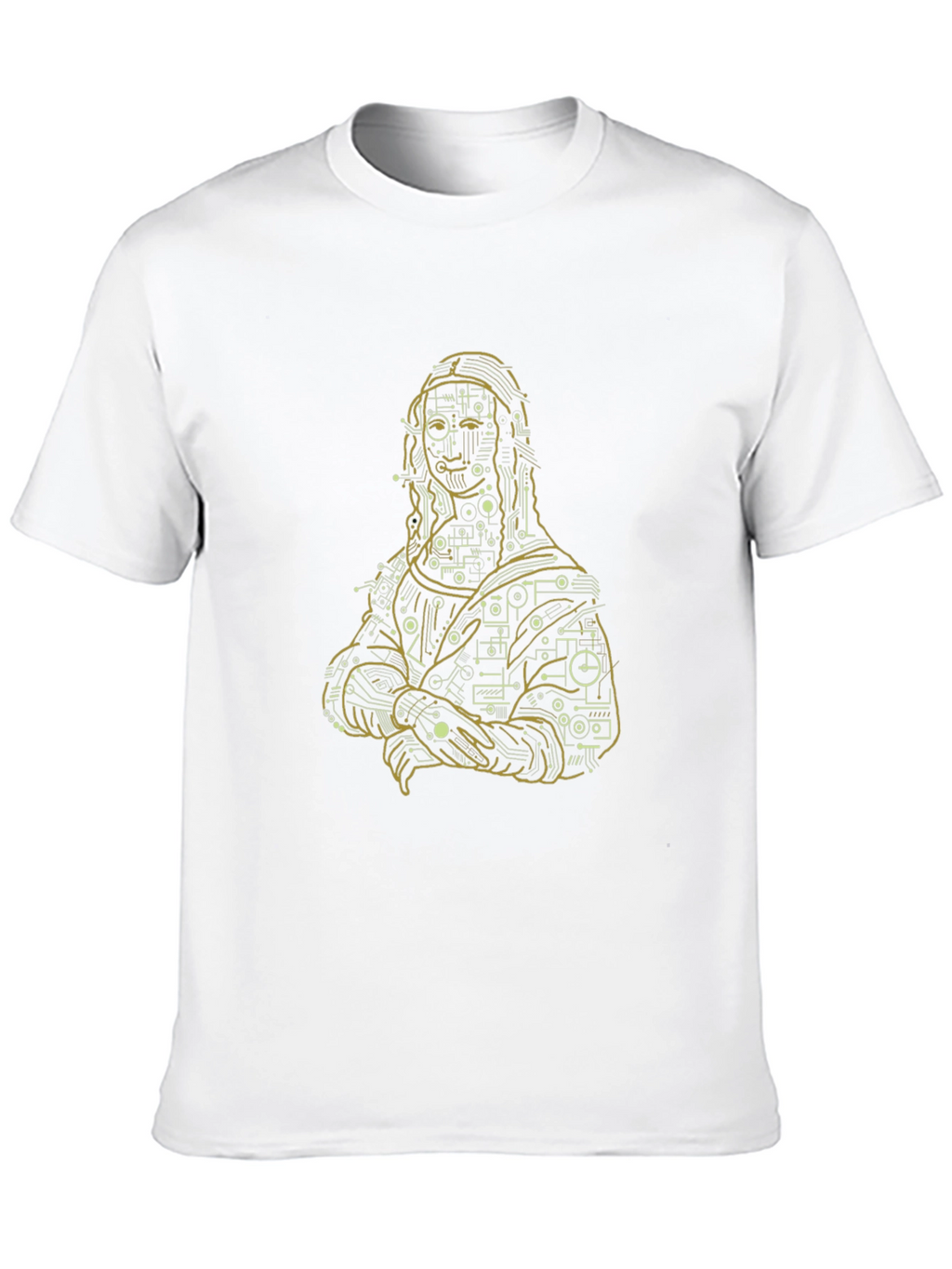 Mona Lisa Tech Circuit T-Shirt - Black