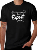 Calligraphy Expert Graphic T-Shirt - Black