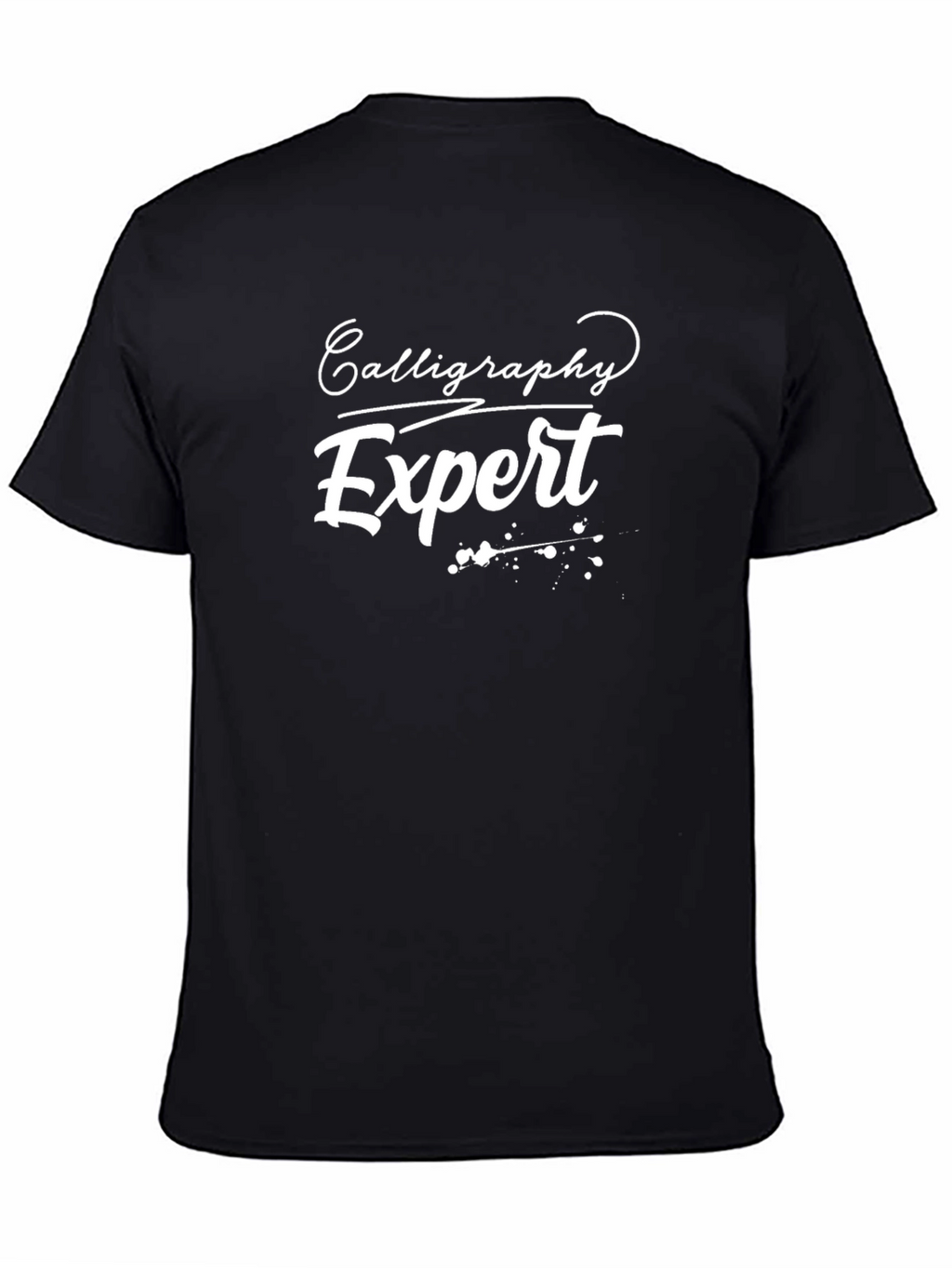 Calligraphy Expert Graphic T-Shirt - Black