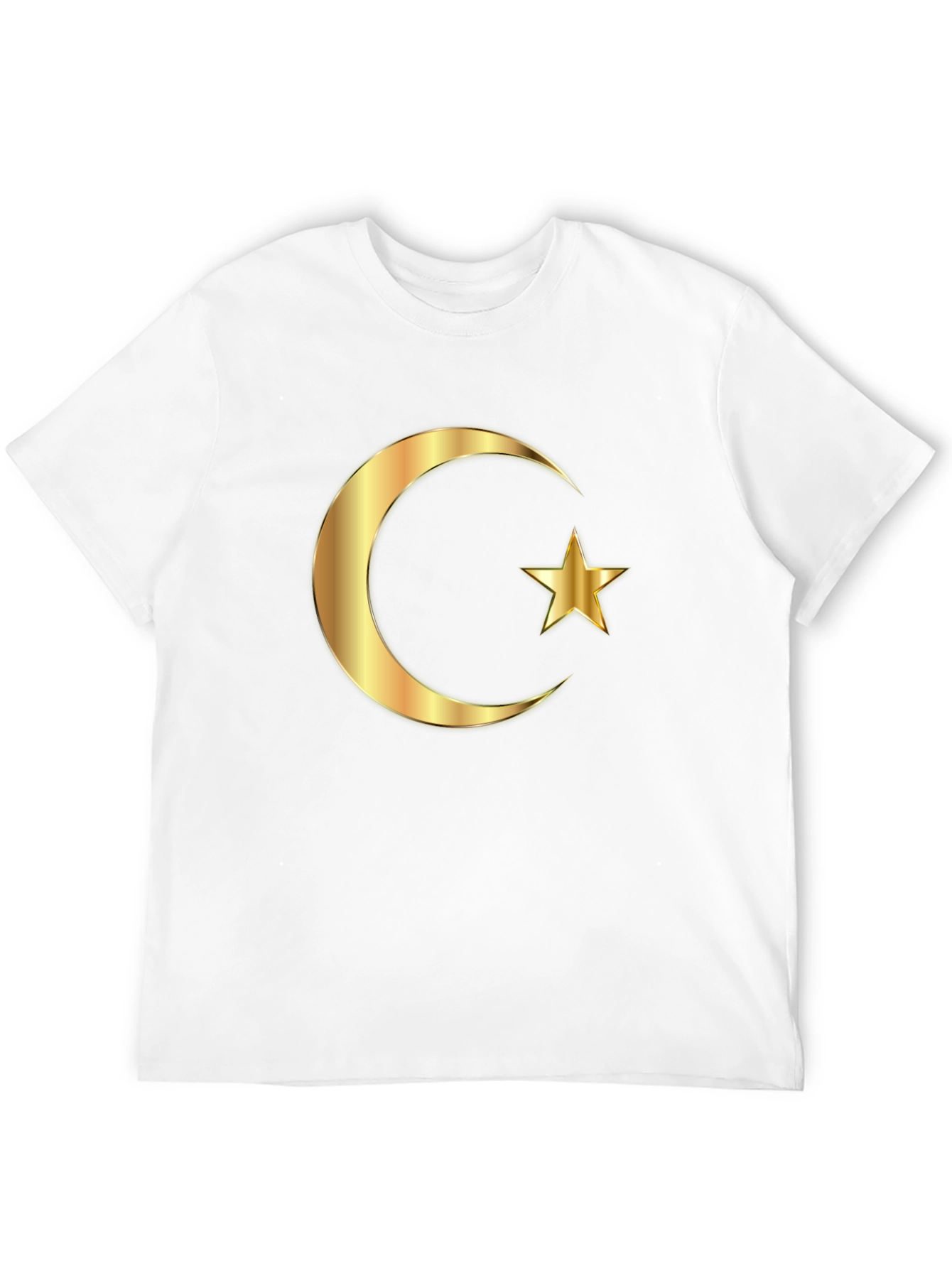 Crescent Moon & Star Graphic Black T-Shirt
