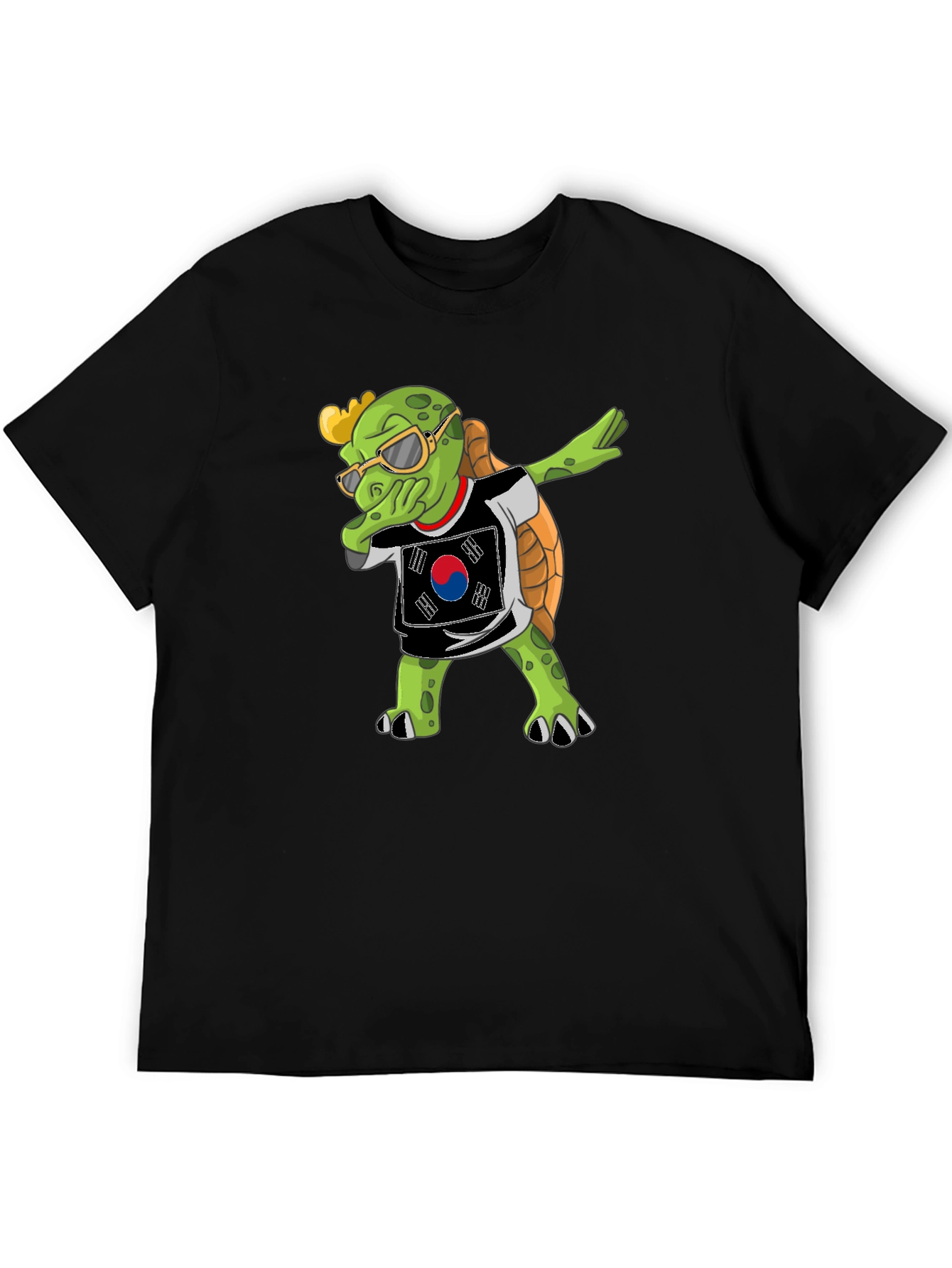 Dabbing Turtle South Korea Flag T-Shirt