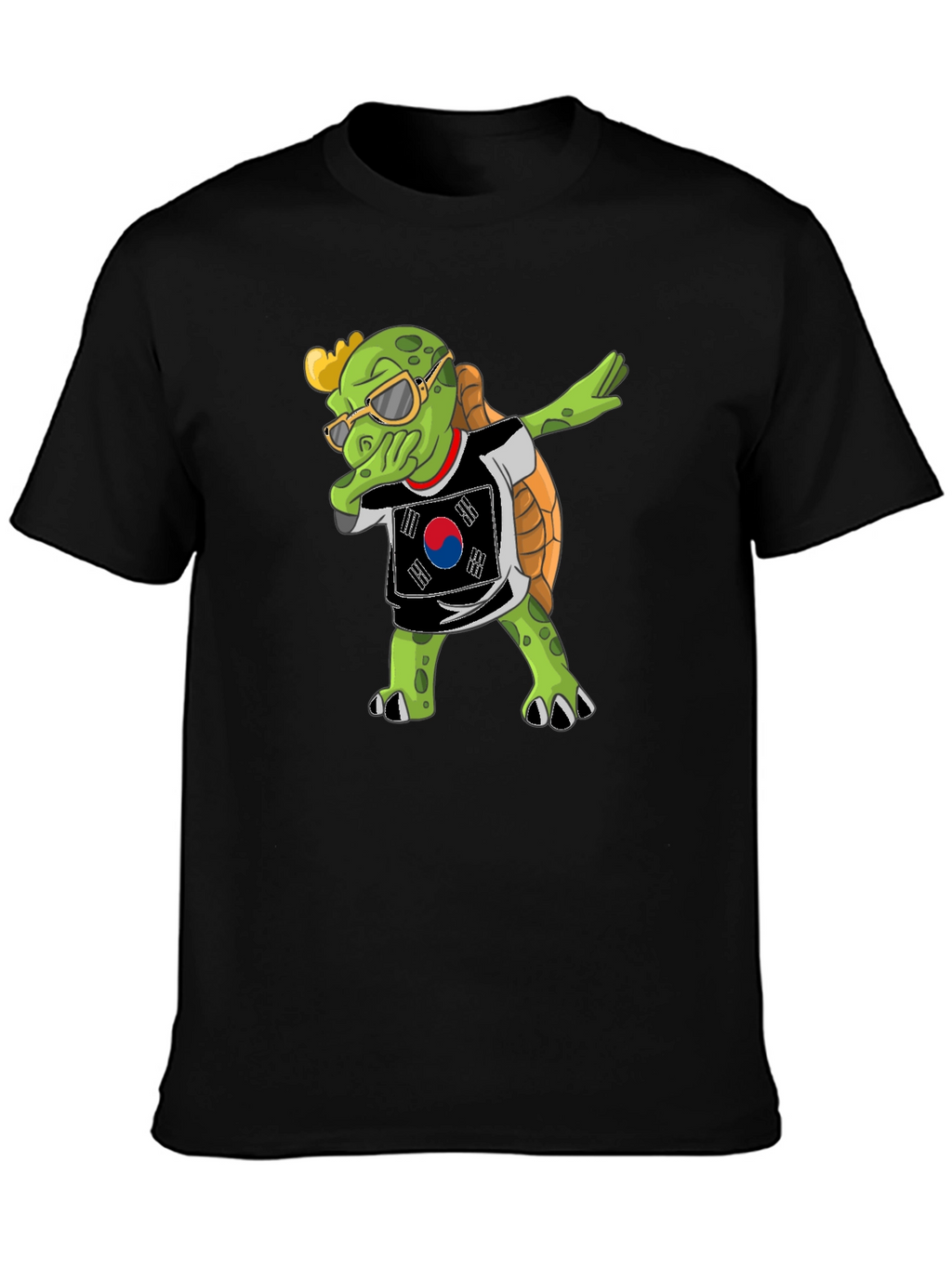 Dabbing Turtle South Korea Flag T-Shirt