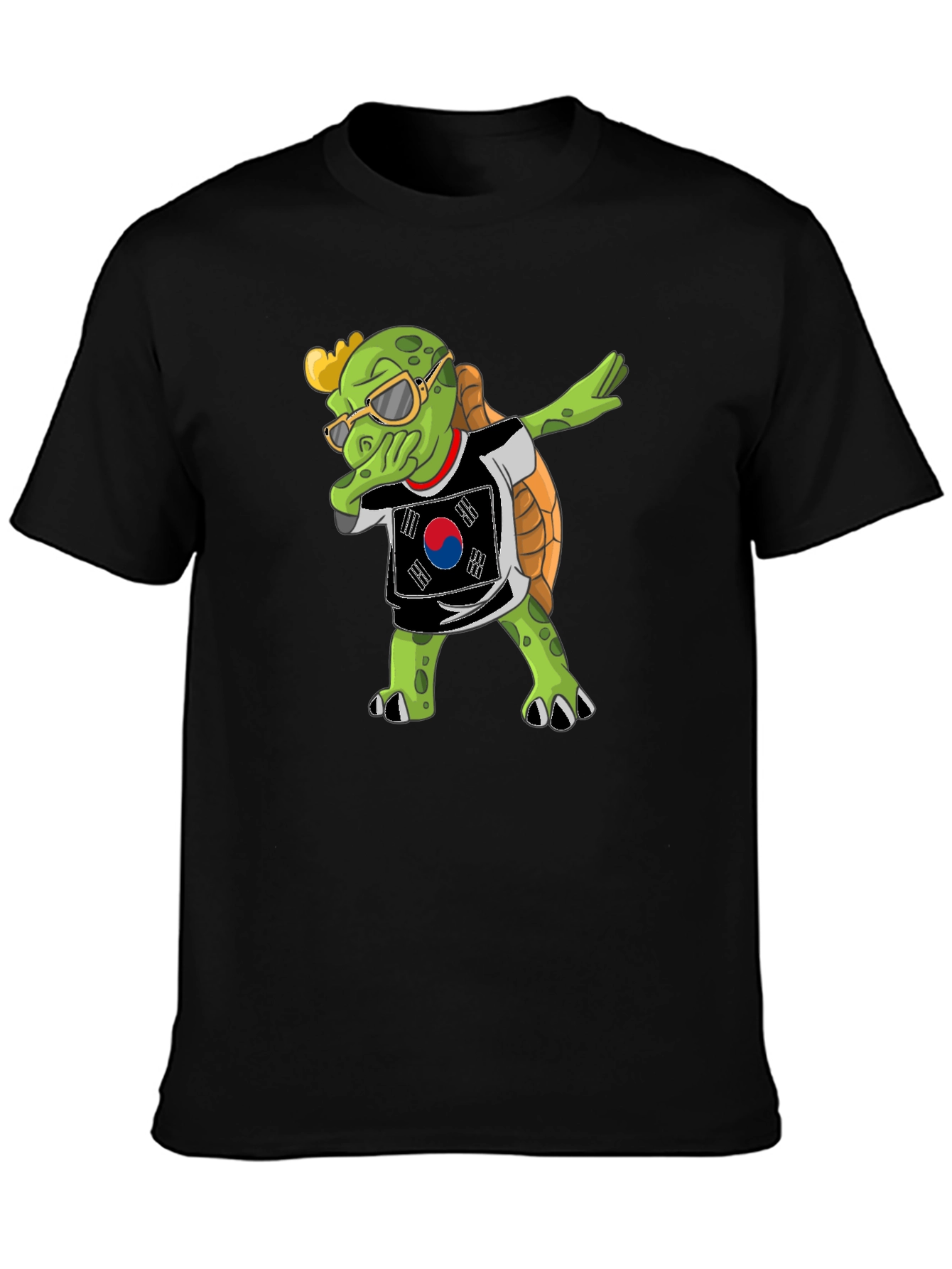 Dabbing Turtle South Korea Flag T-Shirt
