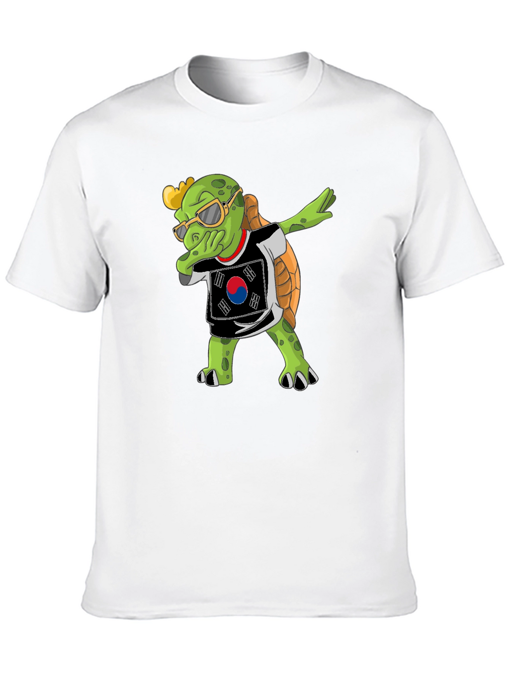 Dabbing Turtle South Korea Flag T-Shirt