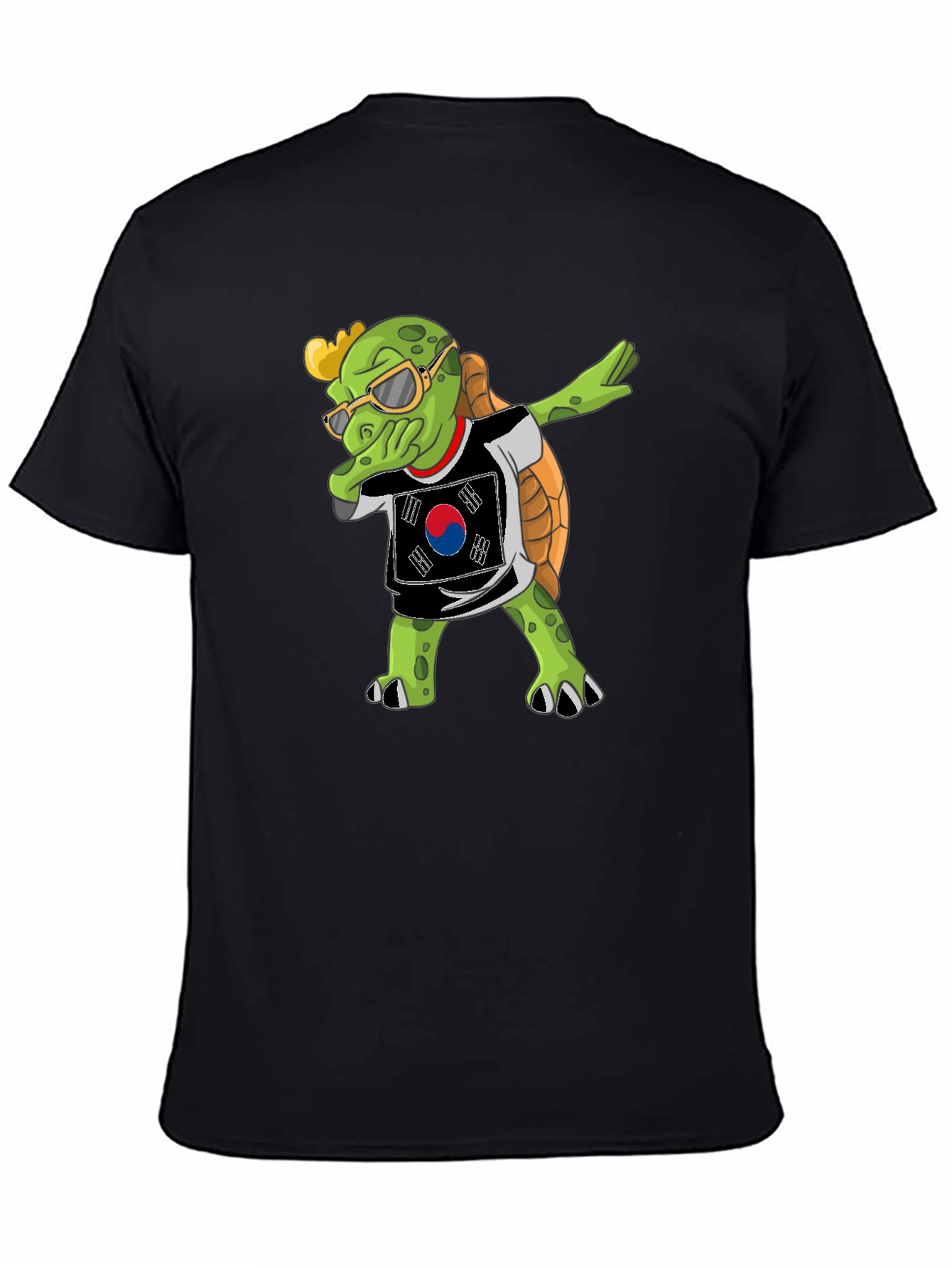 Dabbing Turtle South Korea Flag T-Shirt