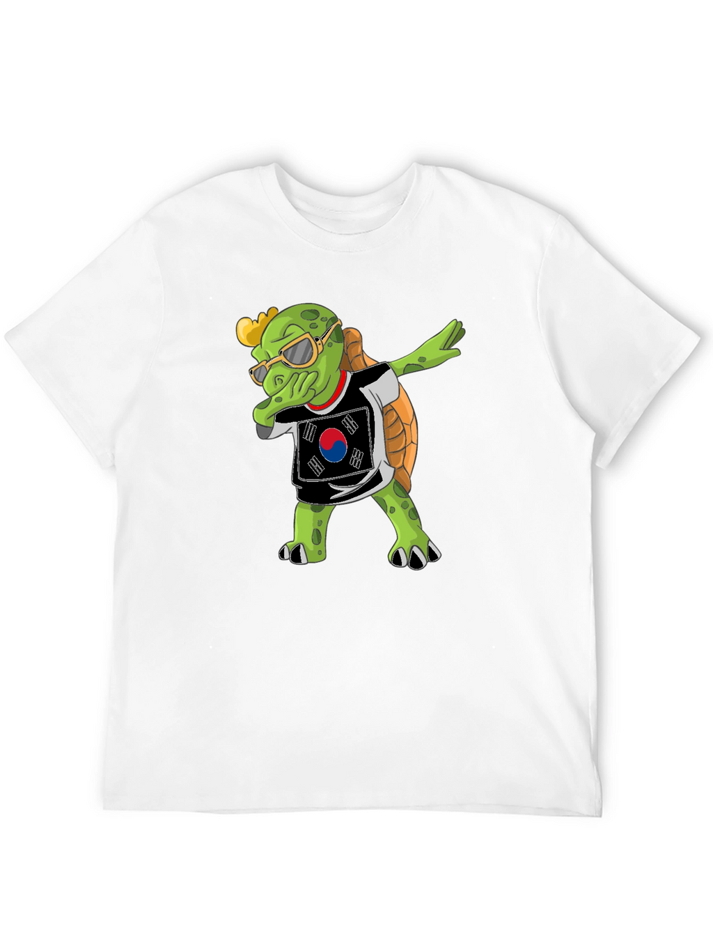 Dabbing Turtle South Korea Flag T-Shirt