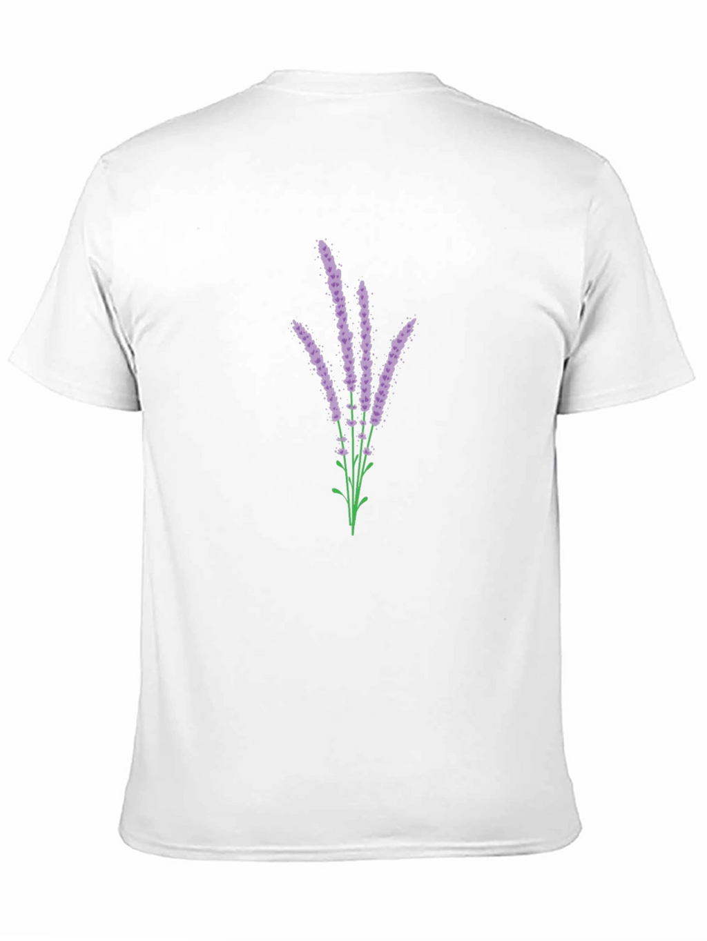 Lavender Bouquet Graphic Black T-Shirt