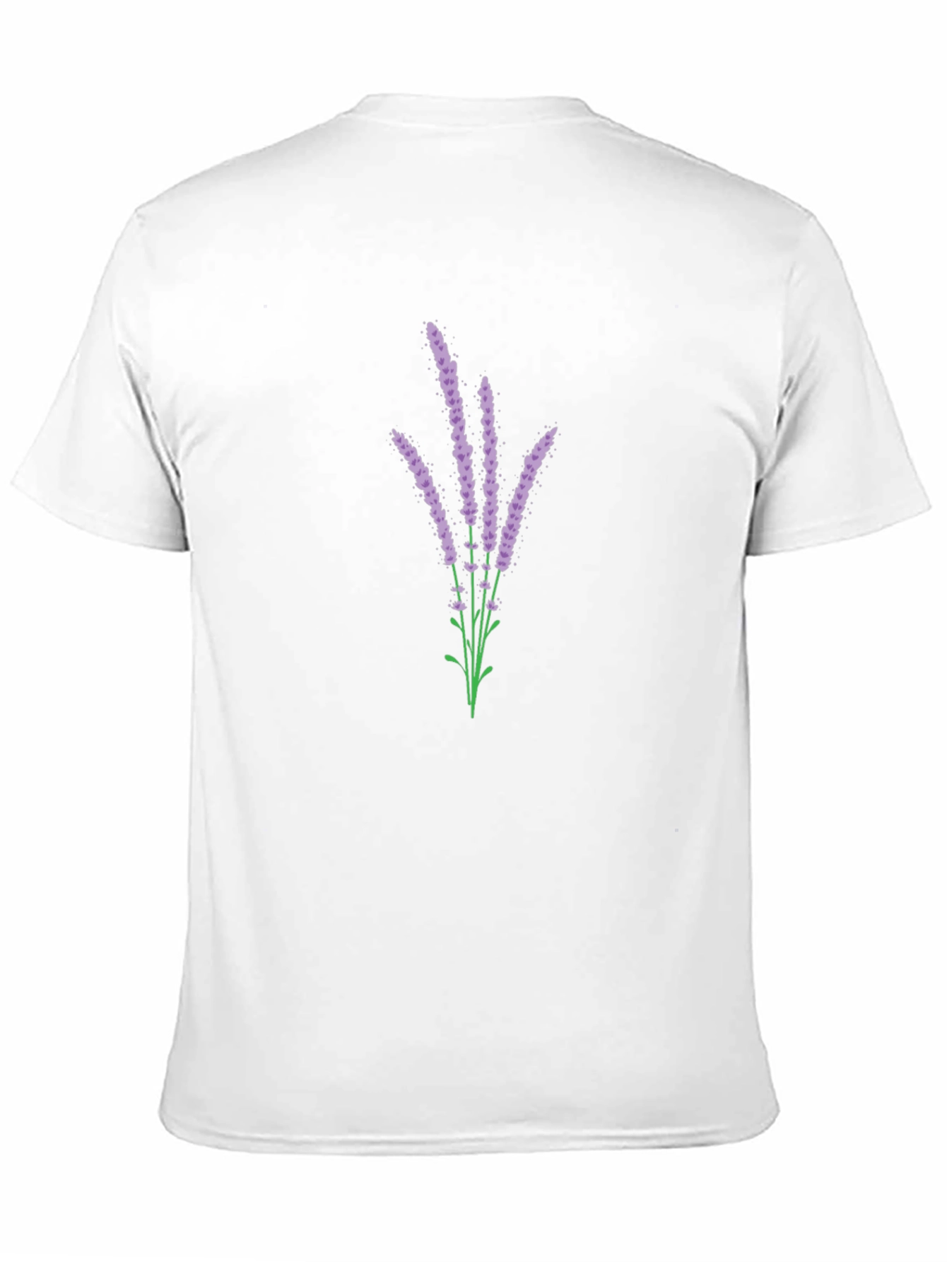 Lavender Bouquet Graphic Black T-Shirt