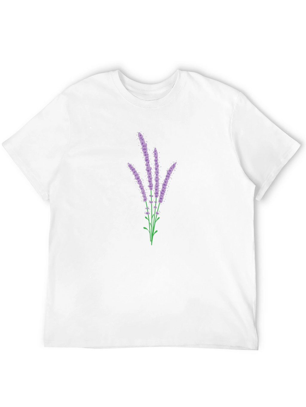 Lavender Bouquet Graphic Black T-Shirt