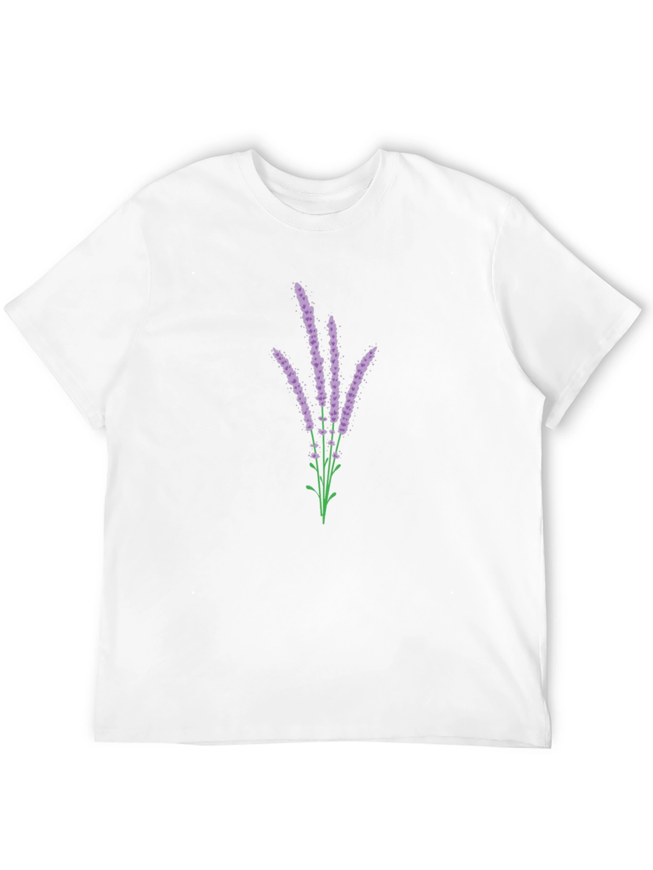 Lavender Bouquet Graphic Black T-Shirt