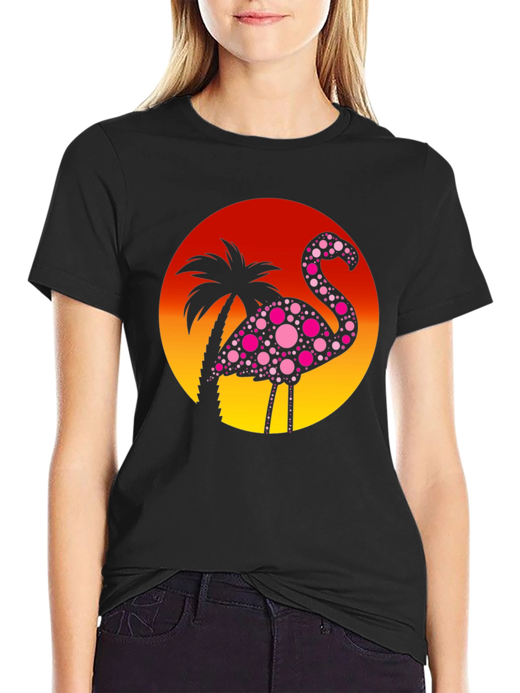 Tropical Flamingo Graphic T-Shirt