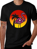 Tropical Flamingo Graphic T-Shirt