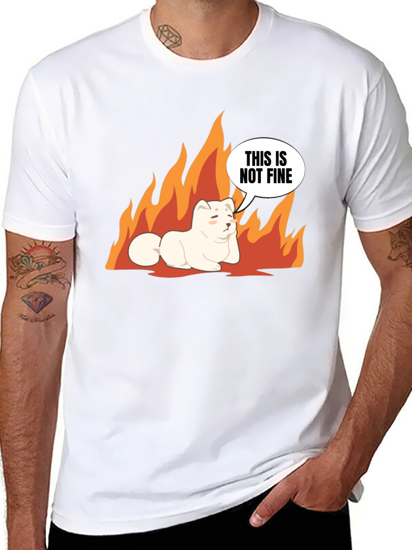 This is Not Fine Dog Meme T-Shirt