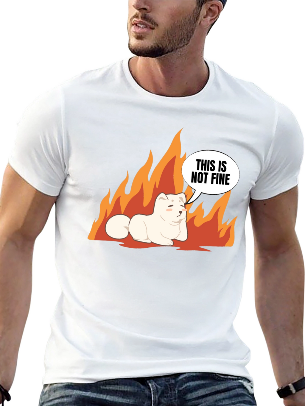 This is Not Fine Dog Meme T-Shirt