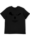 Skull Face Graphic Tee - Mens Black T-Shirt