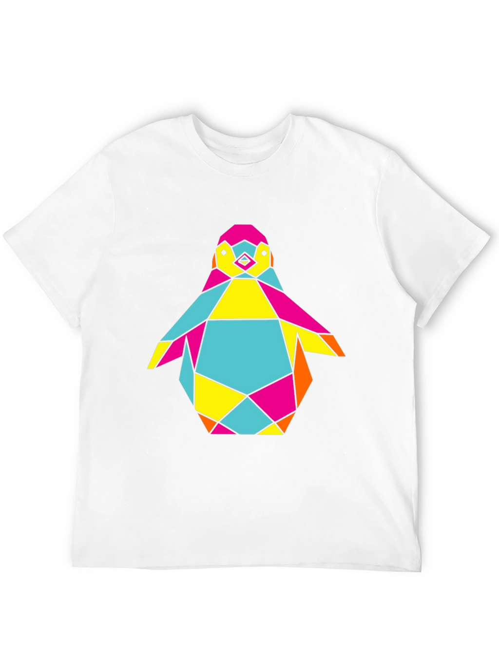 Geometric Penguin Graphic Tee - Cool Modern Design