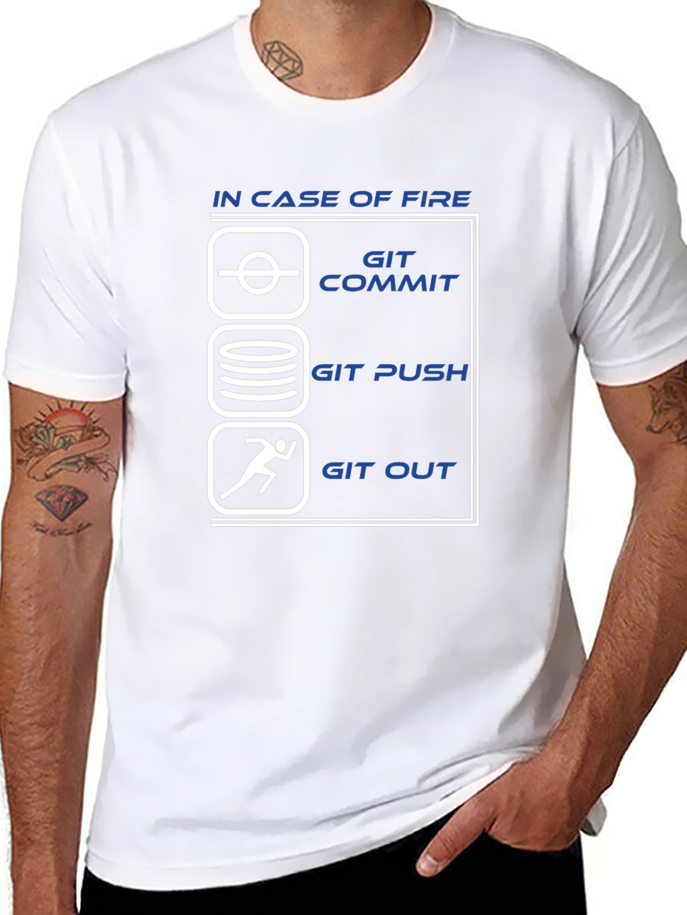 Funny Programmer T-Shirt - Git Commit Push Out!