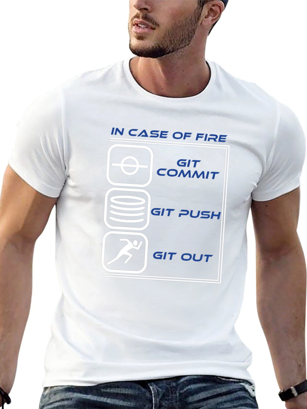 Funny Programmer T-Shirt - Git Commit Push Out!