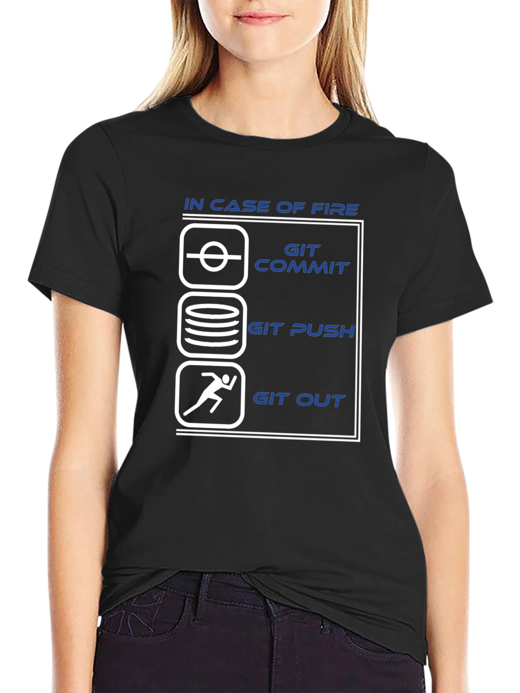 Funny Programmer T-Shirt - Git Commit Push Out!