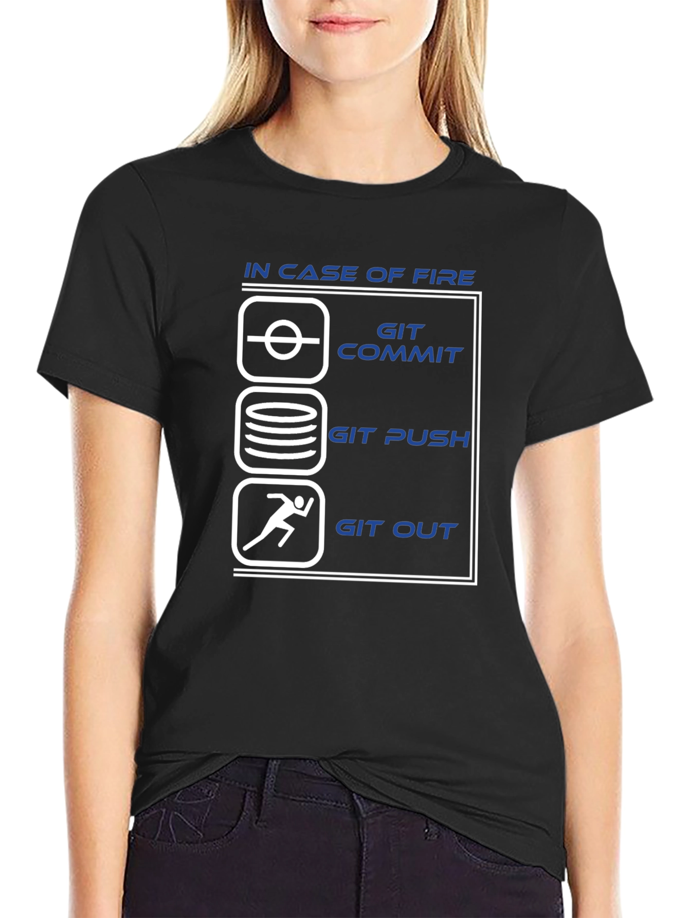 Funny Programmer T-Shirt - Git Commit Push Out!