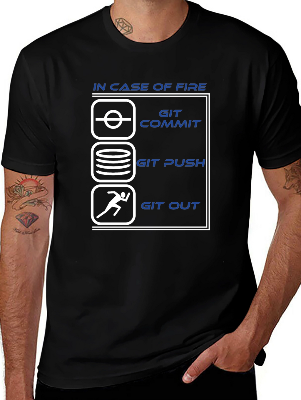 Funny Programmer T-Shirt - Git Commit Push Out!