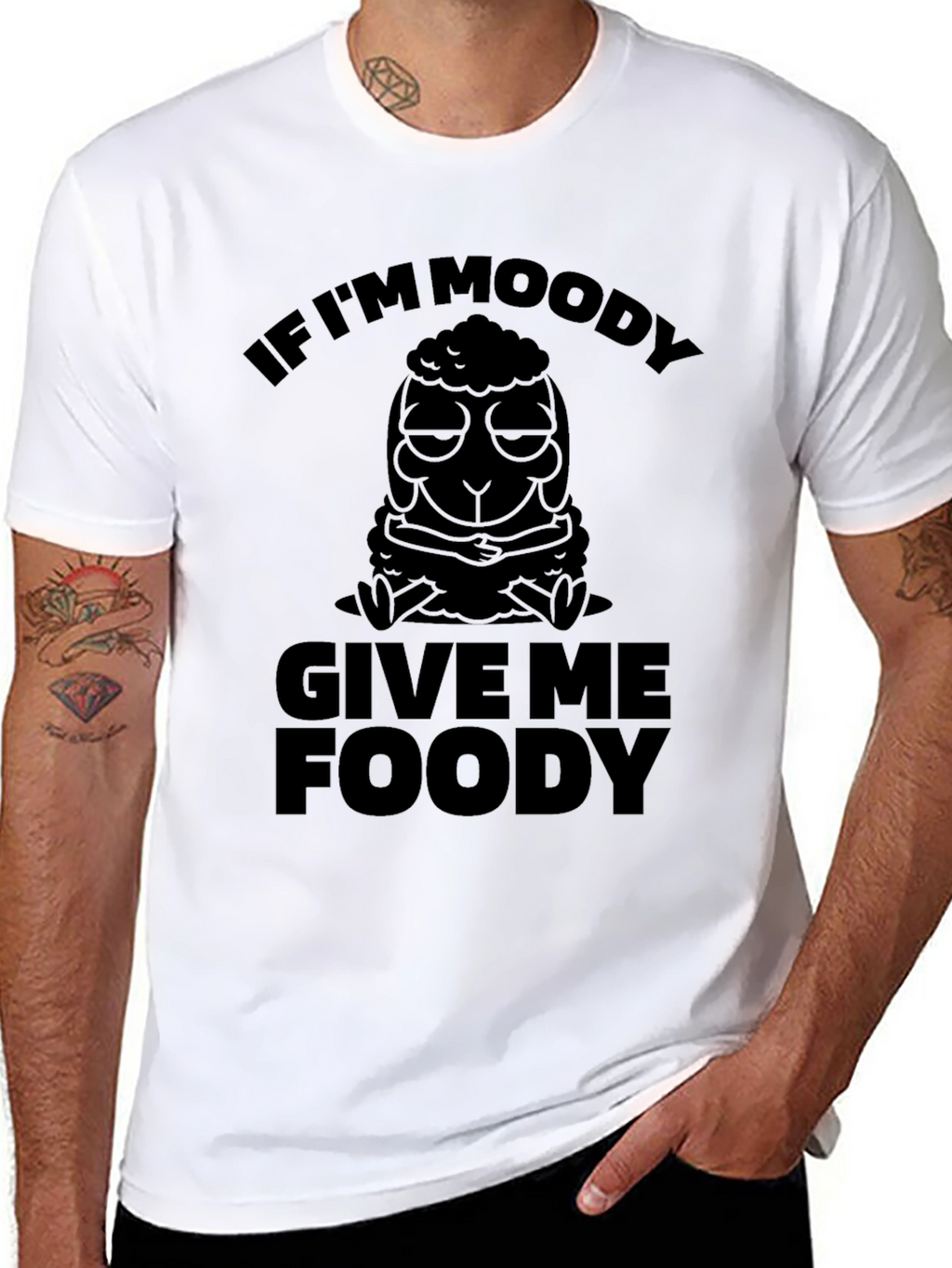Moody Sheep Foody T-Shirt - Funny Unisex Tee
