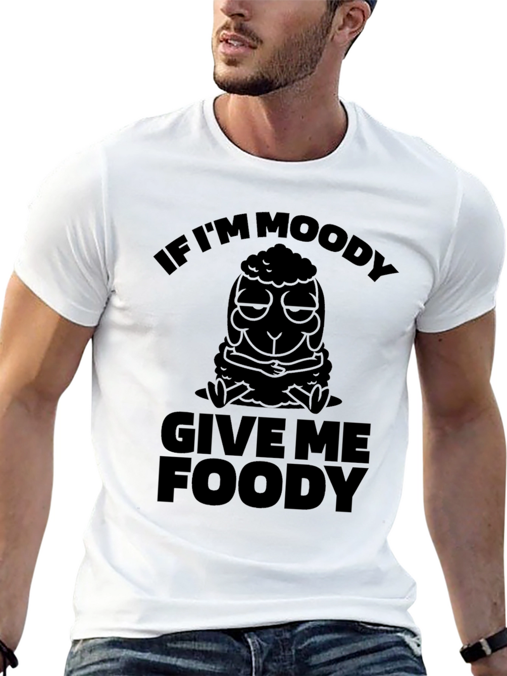 Moody Sheep Foody T-Shirt - Funny Unisex Tee