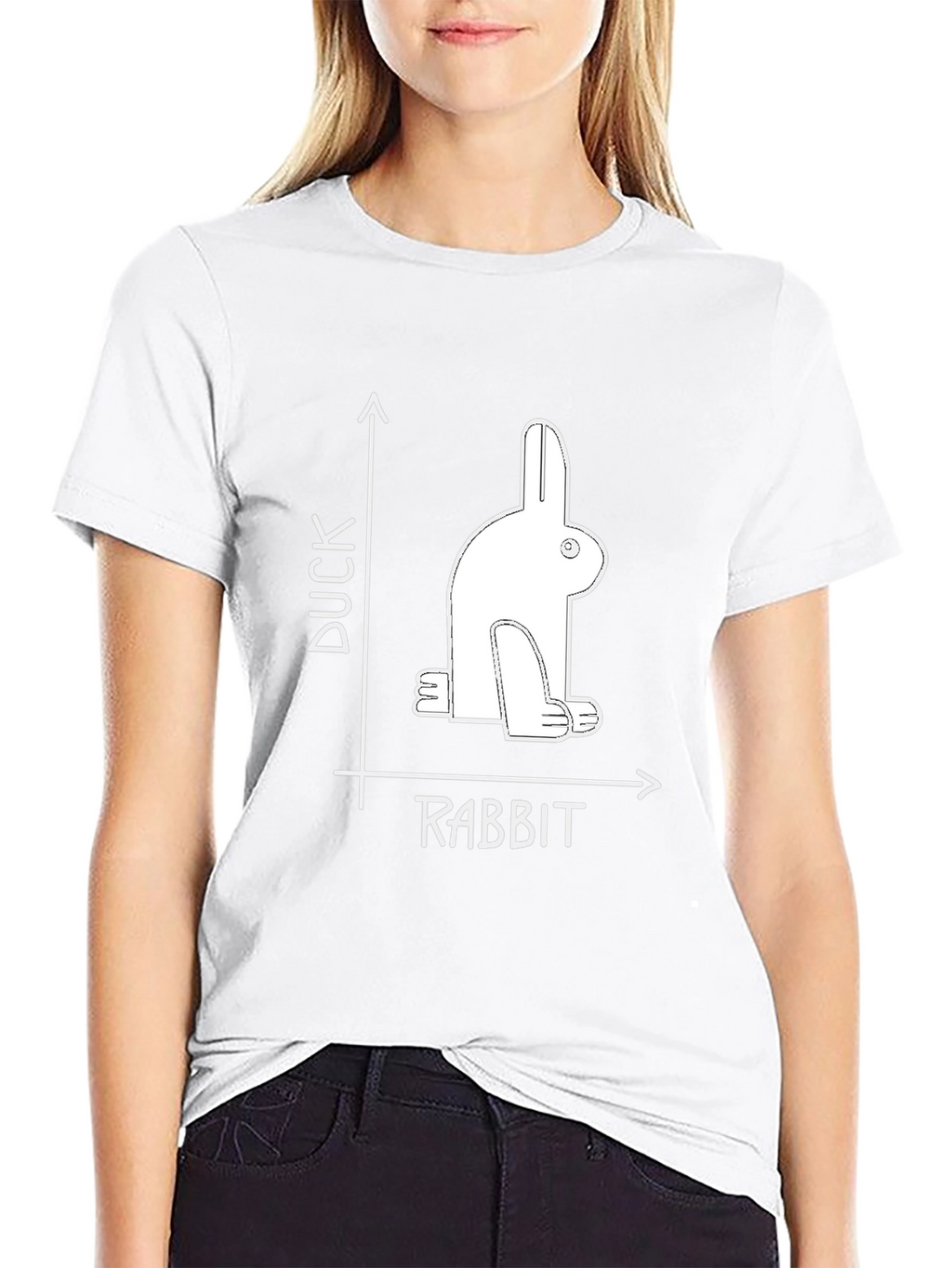 Duck Rabbit Illusion Graphic Tee - Visual Puzzle T-Shirt