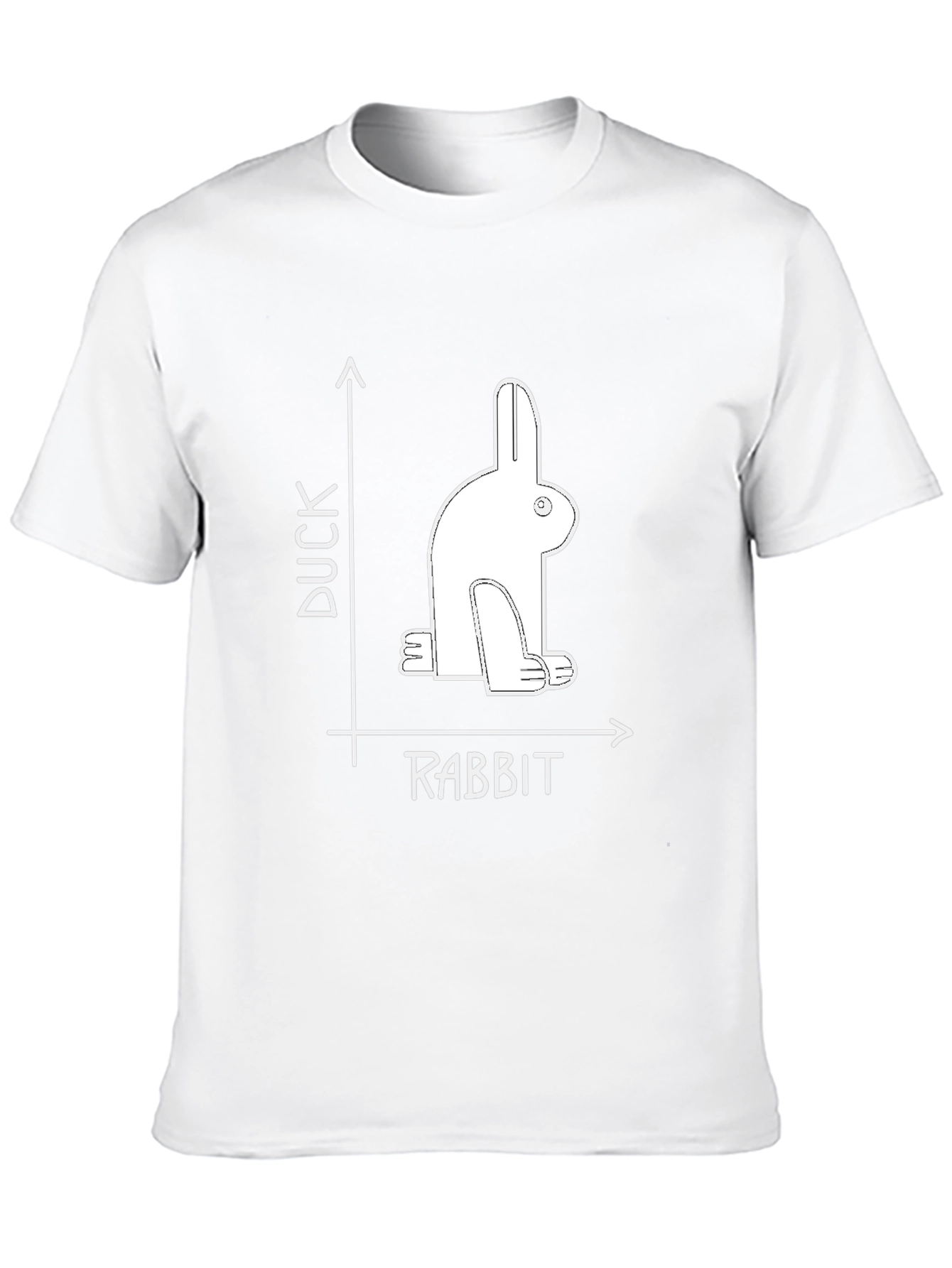 Duck Rabbit Illusion Graphic Tee - Visual Puzzle T-Shirt