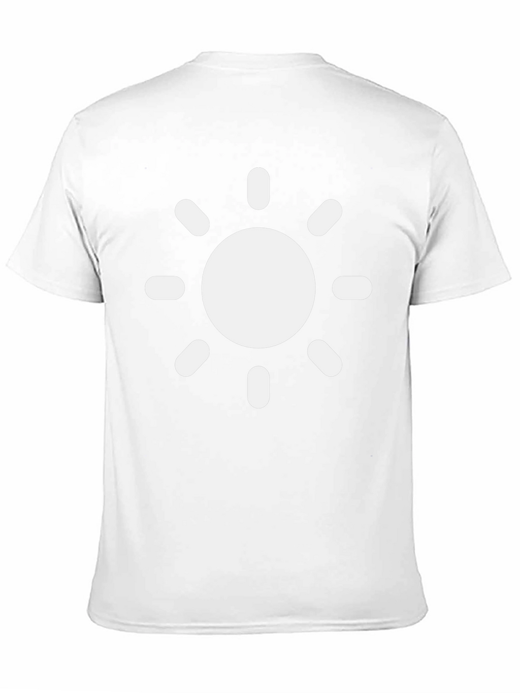 Black T-Shirt with Sun Graphic Print
