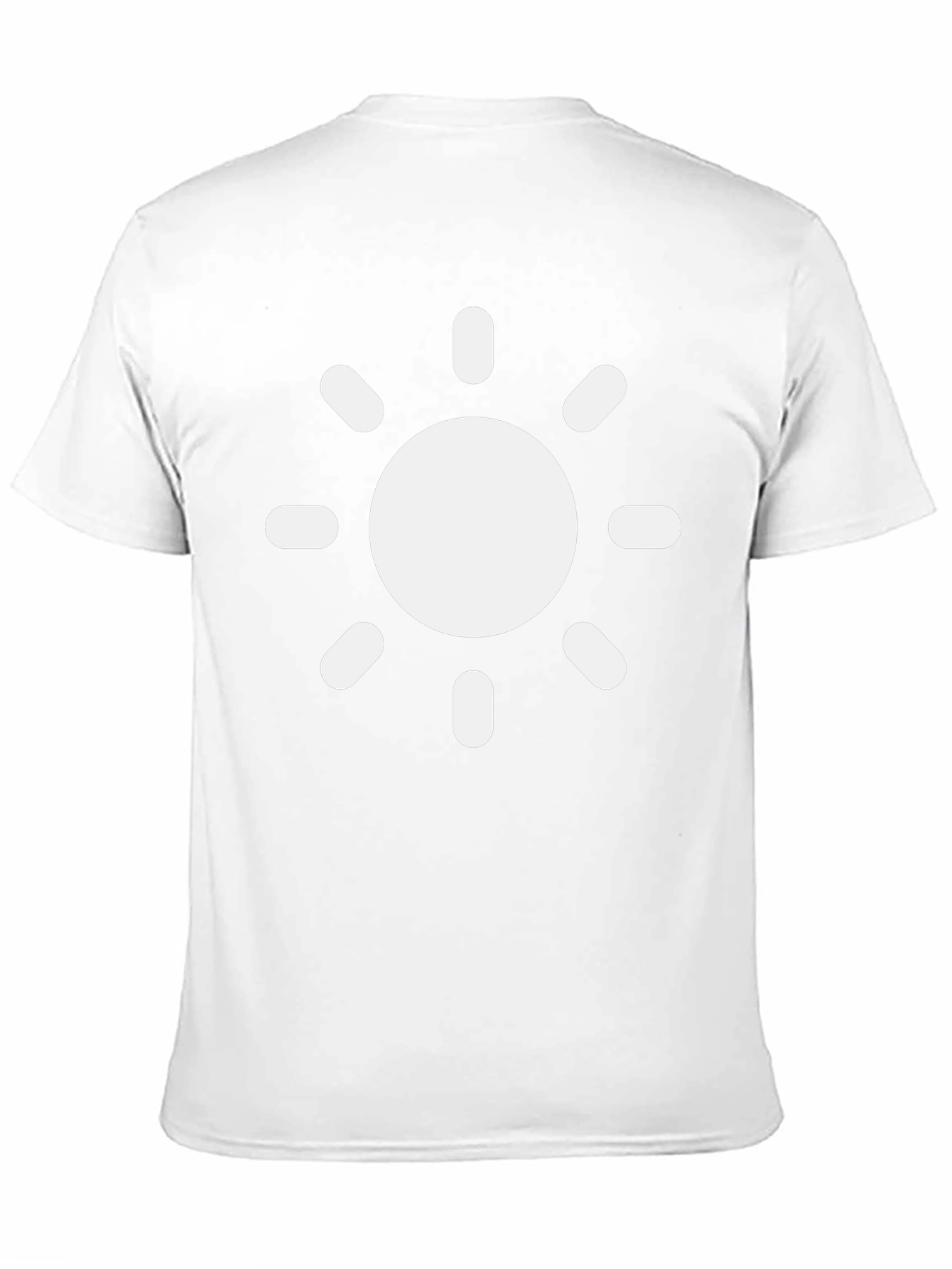 Black T-Shirt with Sun Graphic Print