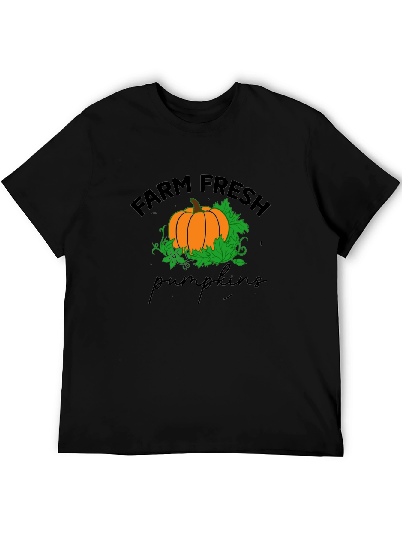 Farm Fresh Pumpkins T-Shirt - Black