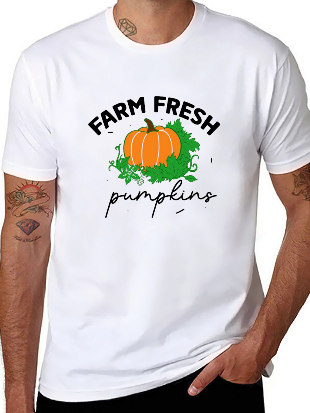 Farm Fresh Pumpkins T-Shirt - Black