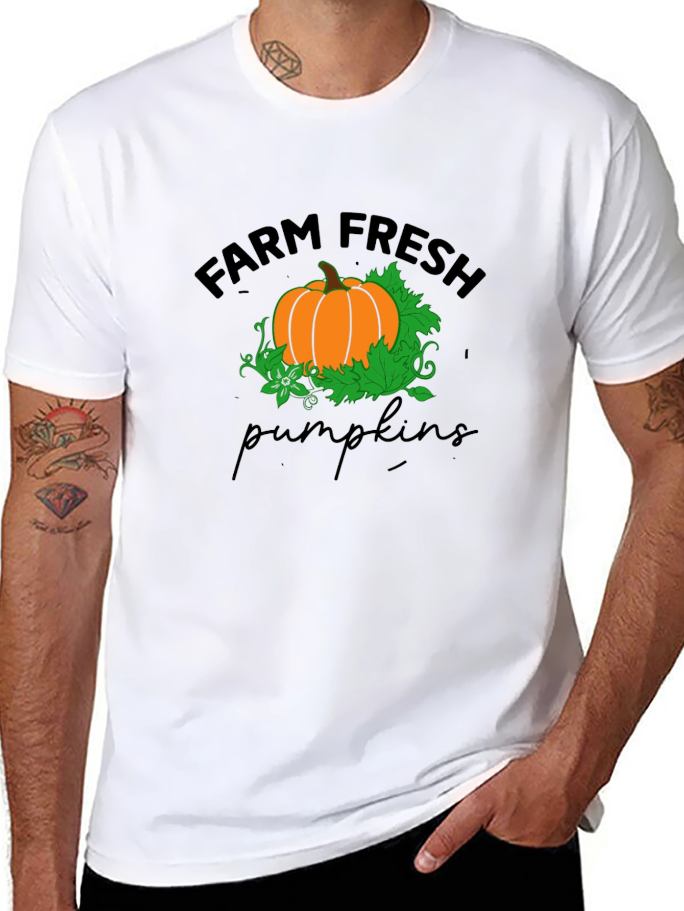 Farm Fresh Pumpkins T-Shirt - Black