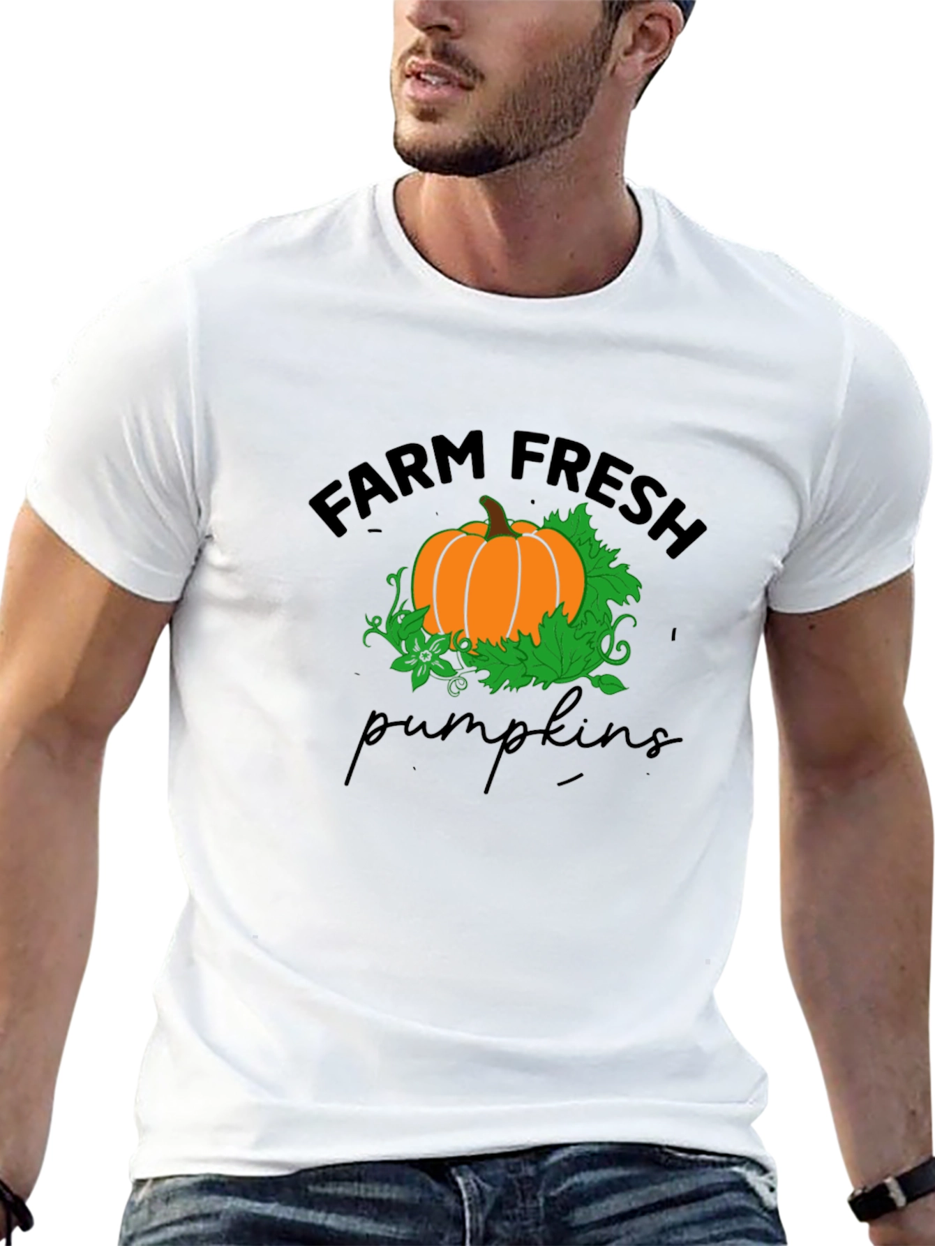 Farm Fresh Pumpkins T-Shirt - Black