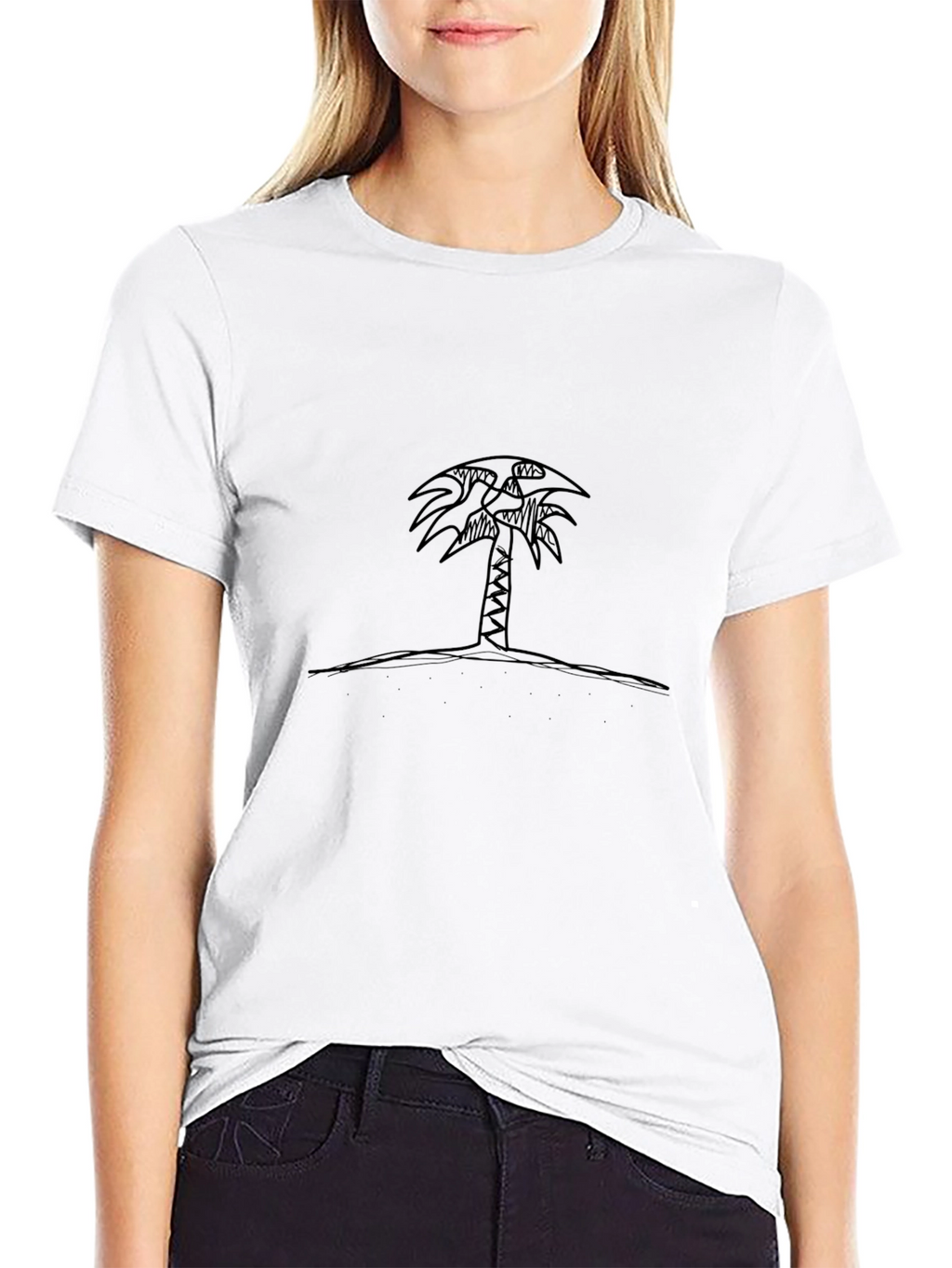 Palm Tree Graphic Black T-Shirt